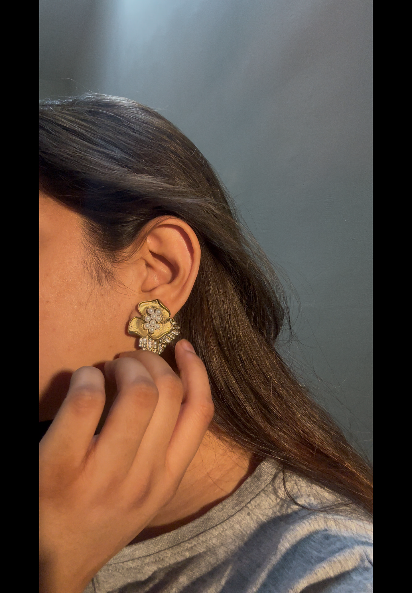 Flower Girl Pearl Earring