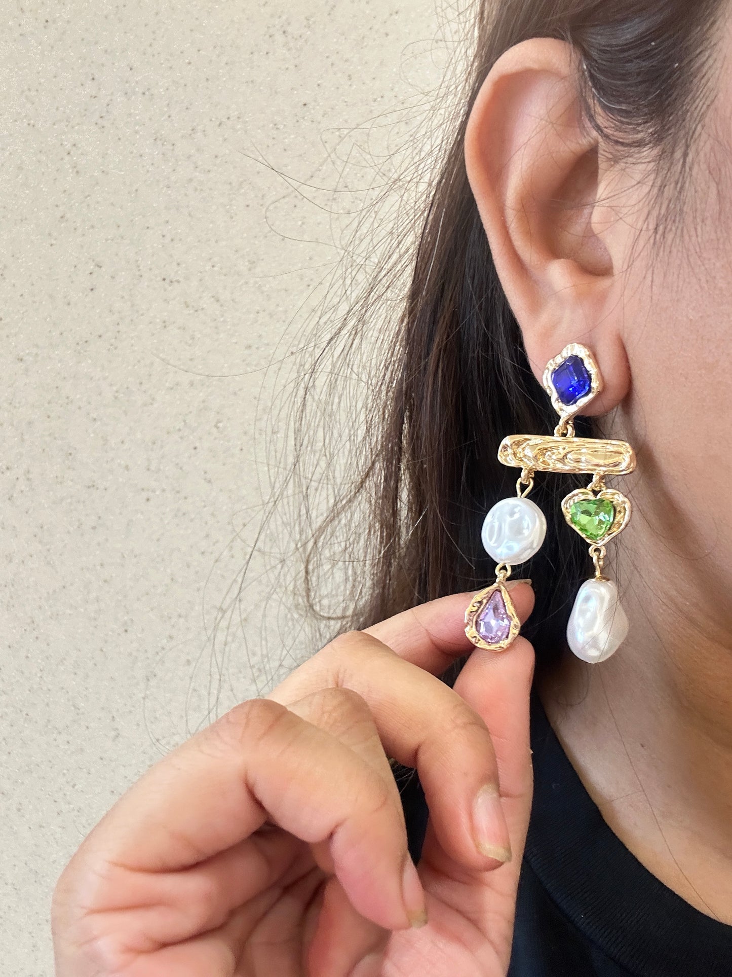 Multistone Earring