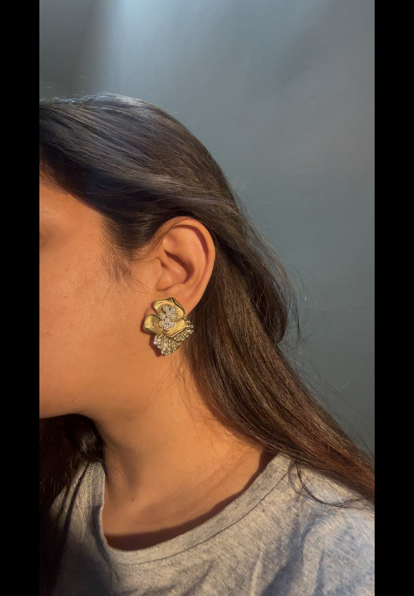 Flower Girl Pearl Earring