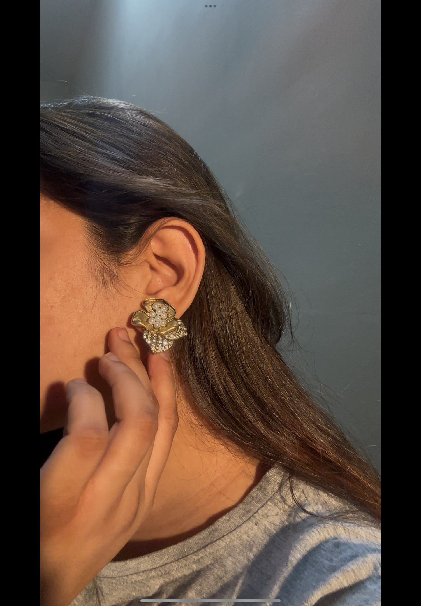 Flower Girl Pearl Earring