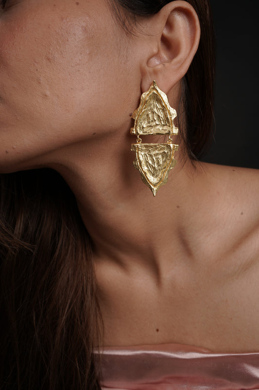 Twin Triangle Earring