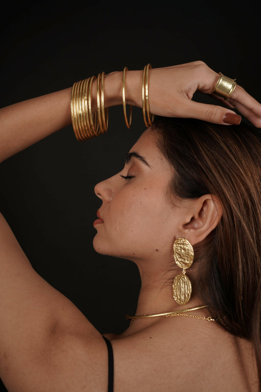Gol Dangler Earring Mojewindia